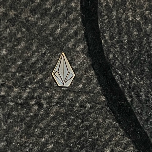 Volcom Grey & Black Tweed Car Coat with Red Lining - Size M (EUC) - Picture 10 of 11